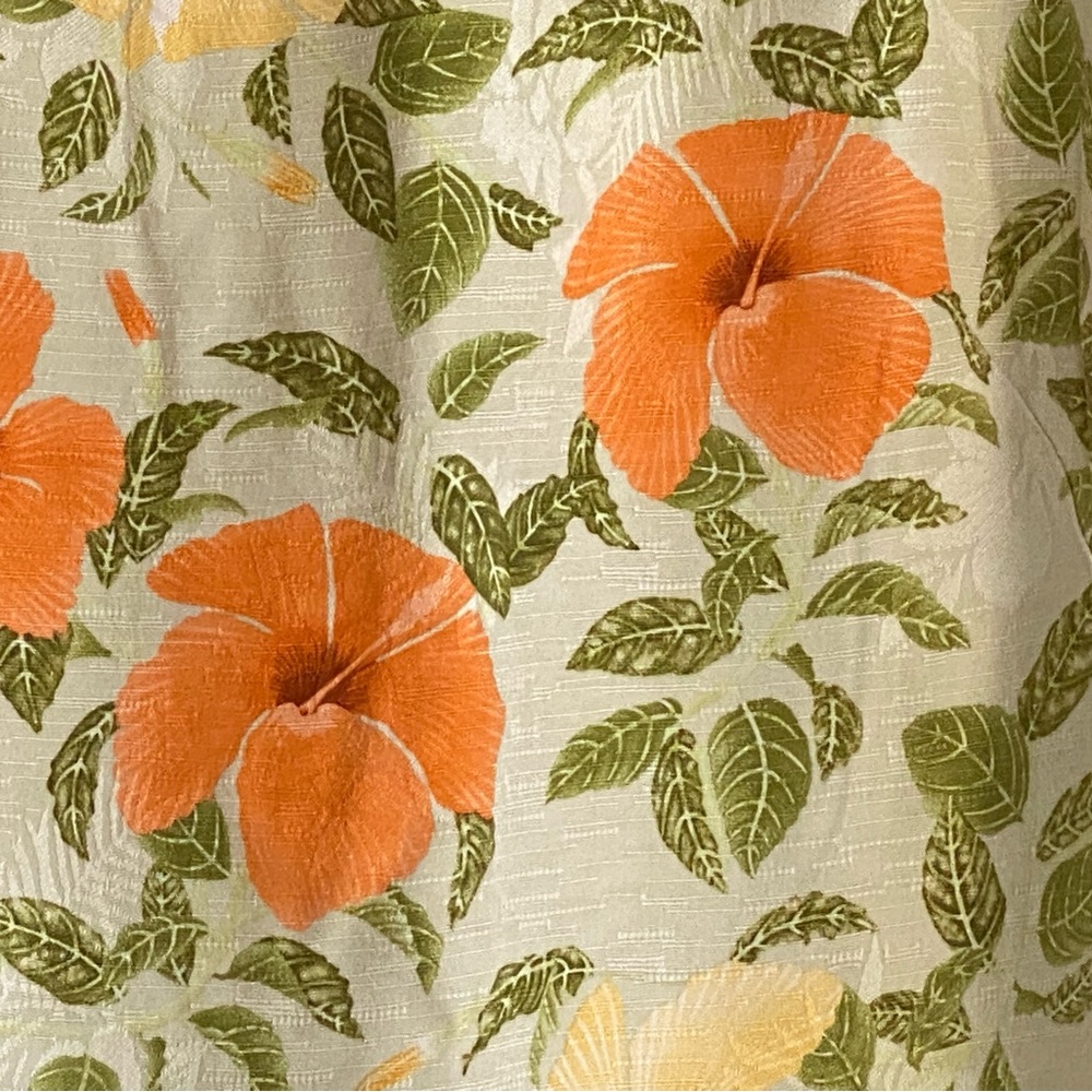 NWOT Tommy Bahama 100% silk sheath midi dress,orange/yellow hibiscus pattern,4 - Picture 4 of 14